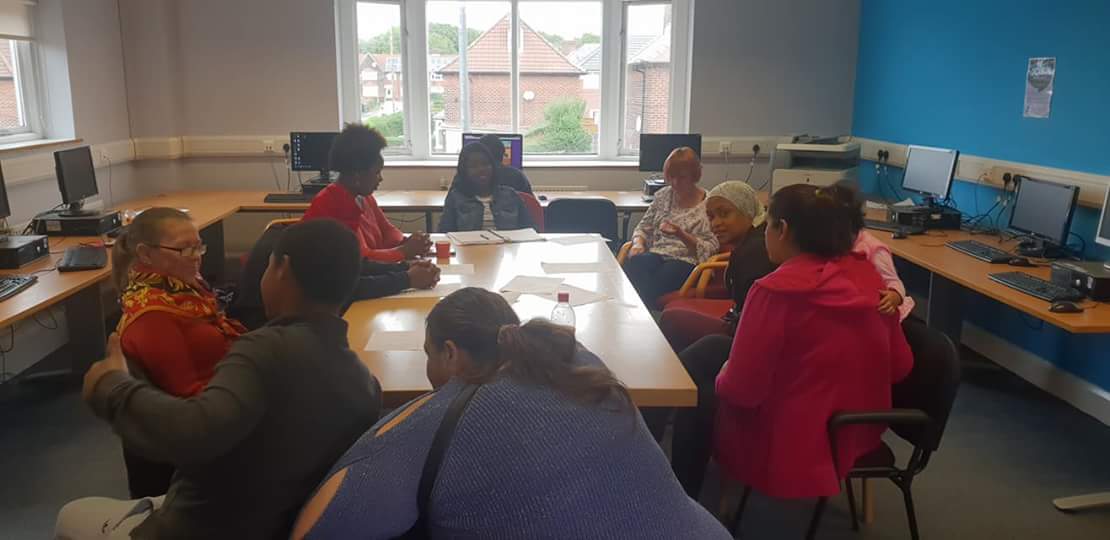 Young people taking part in a Parents' Forum activity.